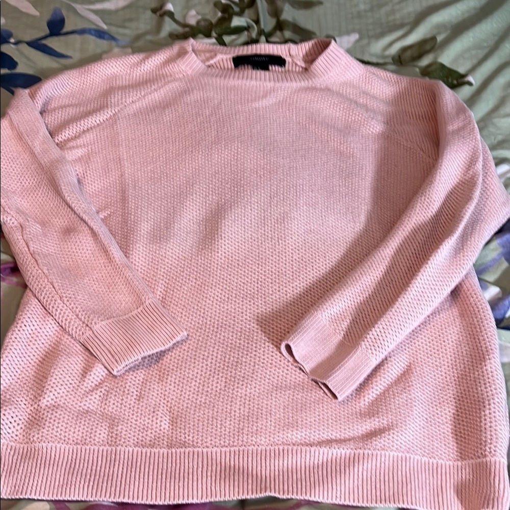 Forever 21 Light Pink Crew Neck Sweater